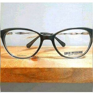 NEW True Religion Eyeglass Frame, Rx'able glasses, brown gold, 51 17 140 classy